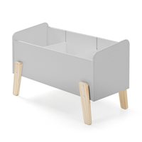 Product photograph of Vipack Kiddy Wooden Kids Toy Box In Cool Grey from Cuckooland