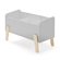 Vipack Kiddy Wooden Kids Toy Box in Cool Grey