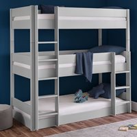 Product photograph of Julian Bowen Trio Triple Bunk Bed - Surf White from Cuckooland