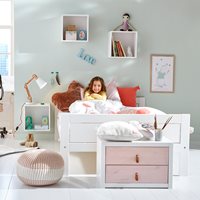 Product photograph of Lifetime Kids Low Luxury Small Double Bed - Lifetime Whitewash from Cuckooland