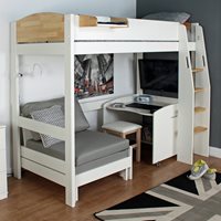 Product photograph of Urban Birch High Sleeper 1 Bed In White Birch from Cuckooland