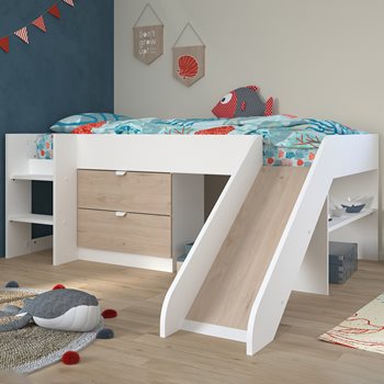 Beds With Slides Cuckooland, Bunk Bed With Slide And Desk