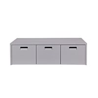 Product photograph of Industrial Kids Locker Storage Bench In Hertog Grey By Woood from Cuckooland