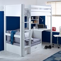 Product photograph of Nordic Kids High Sleeper 3 In White from Cuckooland
