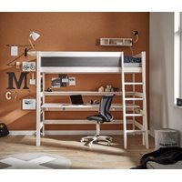 Product photograph of Lifetime Kids Luxury High Sleeper Bed With Slanted Ladder - Lifetime Whitewash from Cuckooland