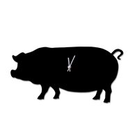 Product photograph of Wagging Tail Pig Clock from Cuckooland