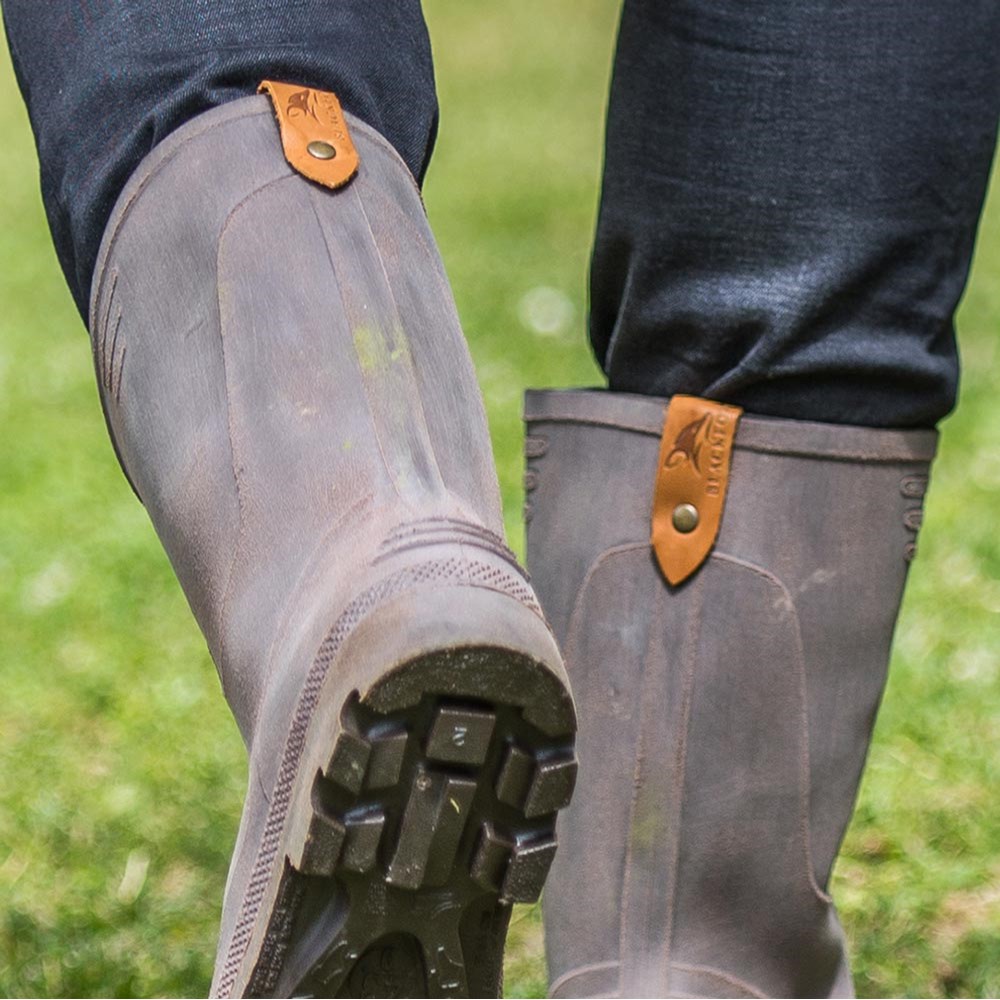 Ladies Chester Ankle Waterproof Wellies in Leather-Look - AJS Blackfox ...