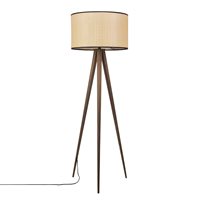 Product photograph of Zuiver Cane Tripod Floor Lamp from Cuckooland