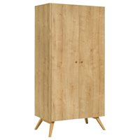 Product photograph of Vox Nature 2 Door Wooden Wardrobe In Oak Effect from Cuckooland