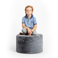 Product photograph of Kids Faux Fur Large Pouffe - Vanilla Cream from Cuckooland