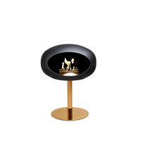 Product photograph of Le Feu Ground Steel Rose Gold Edition Bio Ethanol Fireplace - Black from Cuckooland
