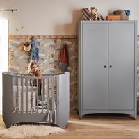 Product photograph of Leander Classic Baby Cot In Grey With Optional Extension Kit from Cuckooland