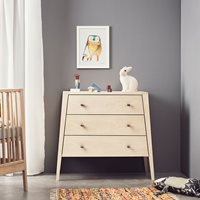 Product photograph of Leander Linea 3 Drawer Dresser In Oak from Cuckooland