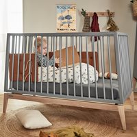 Product photograph of Leander Luna Mini Baby Cot Bed - Grey from Cuckooland