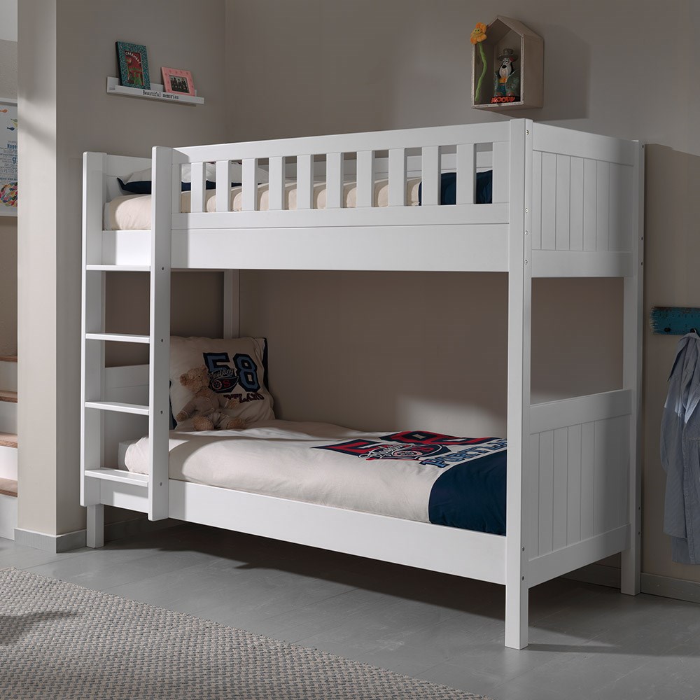 Lewis Kids Bunk Bed In White, White Bunk Beds