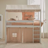 Product photograph of Lifetime Breeze Semi High Sleeper Bed With Roof - Natural from Cuckooland
