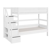 Product photograph of Lifetime Family Bunk Bed With Steps In White - Single from Cuckooland