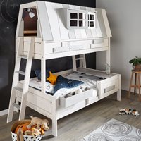 Product photograph of Lifetime Adventure Hangout Bed With Treehouse Den - Small Double - Lifetime Whitewash from Cuckooland