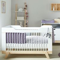 Product photograph of Lifetime Baby Cot Bed In White Birch from Cuckooland