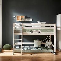 Lifetime Road Race Kids Luxury Mid Sleeper Bed with Free Accessories  