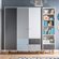 Vox Concept 3 Door Wardrobe in Grey & Blue