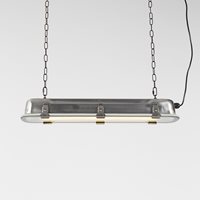 Zuiver G.T.A Industrial Long Hanging Pendant Light in Nickel 
