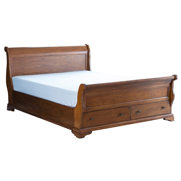WILLIS & GAMBIER LOUIS PHILIPPE SLEIGH BED FRAME with Storage