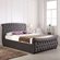Lucinda Upholstered Side Ottoman Bed in Silver by Flair Furnishings