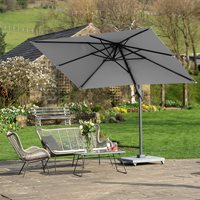 Product photograph of Pacific Lifestyle Voyager T1 3m X 2m Rectangular Parasol - Luna Grey from Cuckooland