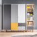 Vox Concept 3 Door Wardrobe in Grey & Yellow