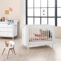 Product photograph of Oliver Furniture Wood Mini 4 In 1 Cot Bed In White from Cuckooland