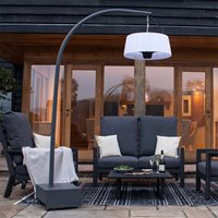Product photograph of Maze Rattan 1800w Lyra Overhang Electric Patio Heater - White from Cuckooland