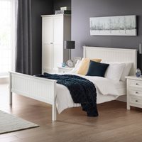 Product photograph of Julian Bowen Maine Wooden Bed In Surf White - King from Cuckooland