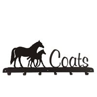 Coat Rack in Mare & Foal Horse Design