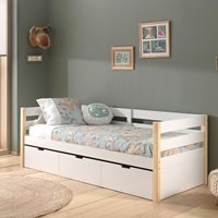 Product photograph of Vipack Margrit Day Bed With Trundle Drawer from Cuckooland