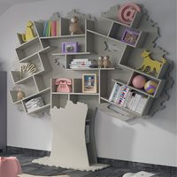 Product photograph of Mathy By Bols Handmade Tree Bookcase In Tess Design Available In 26 Colours - Mathy Powder Pink from Cuckooland