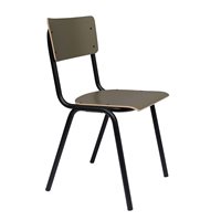 Product photograph of Zuiver Back To School Matte Chair - Olive from Cuckooland