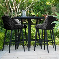Product photograph of Maze Rattan Regal 4 Seat Round Bar Set With Free Winter Cover - Lead Chine from Cuckooland