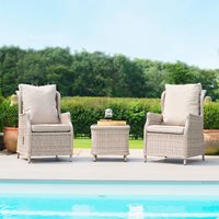 Product photograph of Maze Rattan Cotswold Reclining 2 Seat Lounge Garden Chair Set from Cuckooland