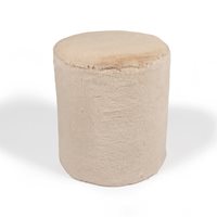 Product photograph of Kids Faux Fur Medium Pouffe In Cream from Cuckooland