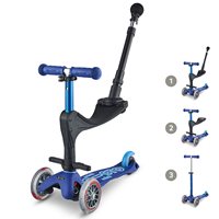 Product photograph of Mini Micro 3-in-1 Deluxe Push Along Scooter - Blue from Cuckooland