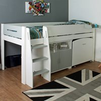 Product photograph of Urban Grey Midsleeper 2 Bed In White Grey from Cuckooland