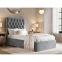 Flair Milan Single Bed Steel Grey Velvet