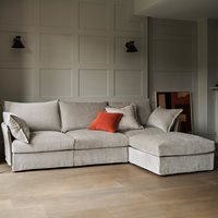 Product photograph of Swyft Sofa In A Box Model 06 Modular Royal Velvet 3 Seater Sofa With Chaise - Fog from Cuckooland
