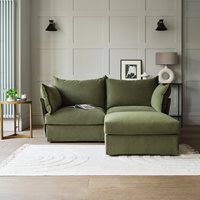 Product photograph of Swyft Sofa In A Box Model 06 Modular Velvet 2 Seater Sofa With Chaise - Teal from Cuckooland