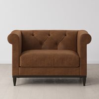 Swyft Sofa in a Box Model 09 Chesterfield Faux Leather Love Seat