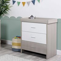 Product photograph of Ickle Bubba Pembrey Changing Unit Chest - Ash Grey White from Cuckooland
