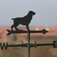 Product photograph of Field Spaniel Weathervane With Docked Tail - Medium Cottage from Cuckooland