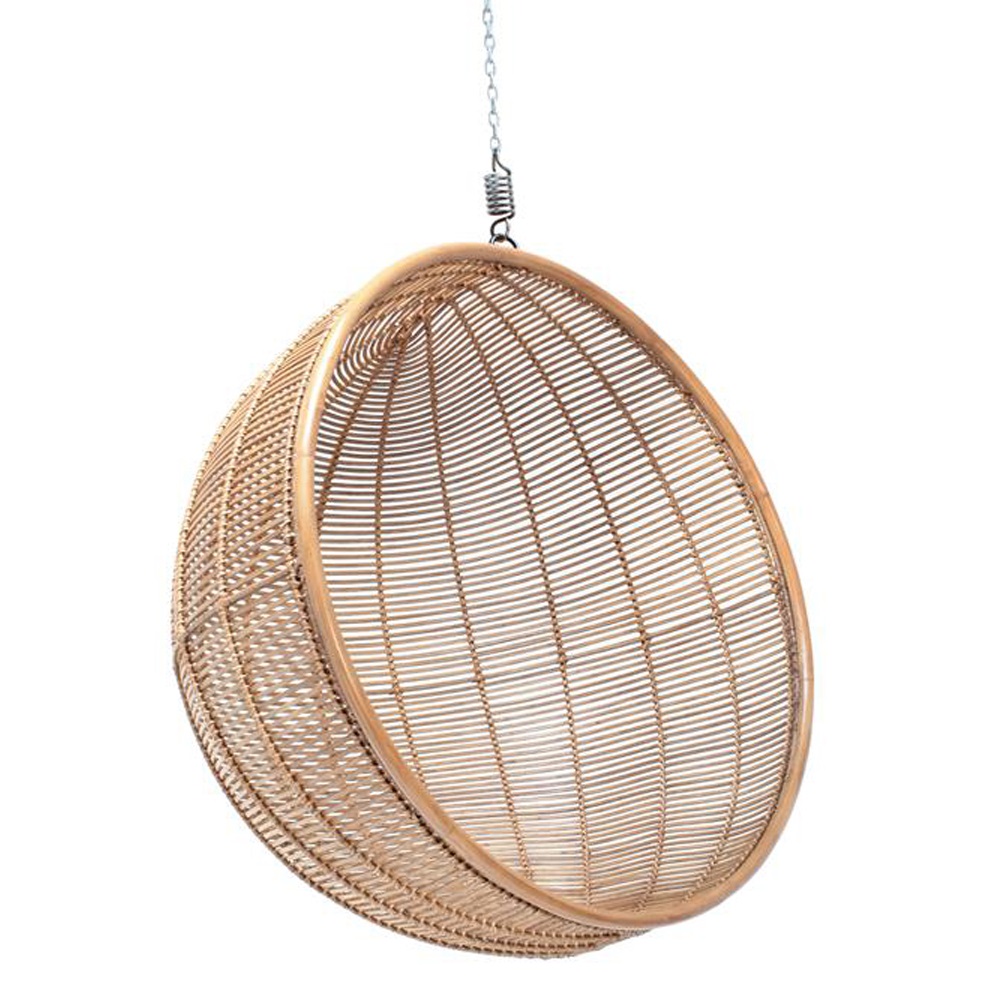 Rattan Indoor Hanging Chair In Natural Finish Hanging Chairs Cucko