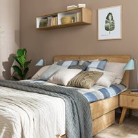 Product photograph of Vox Nature Bed With Solid Headboard - Small Double from Cuckooland